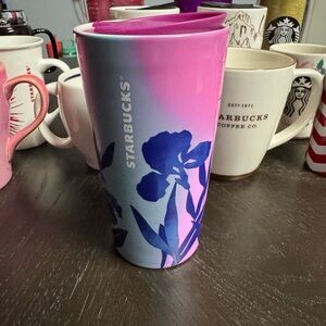 Starbucks Blue and White Tumbler Lid
